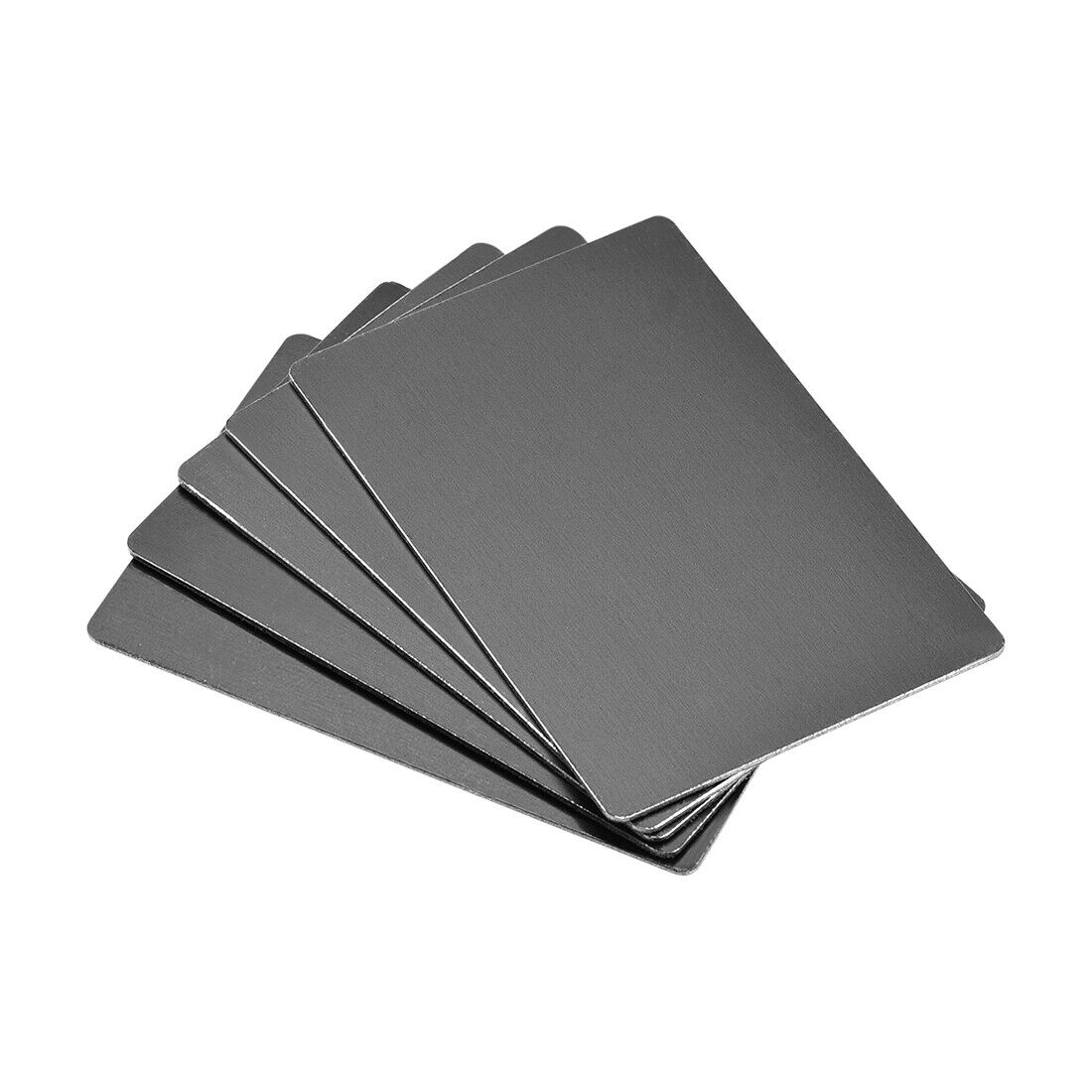 Blank Metal Card 80x50x0.8mm Anodized Aluminum Plate Black 5 Pcs