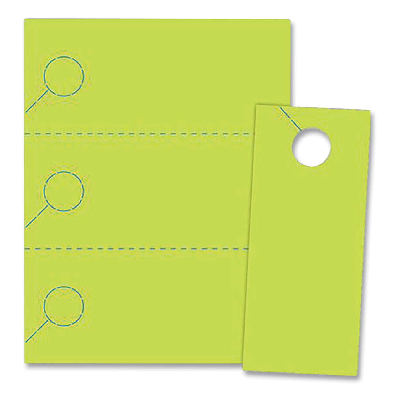 Blanks/usa Micro-perforated Door Hangers 8.5 X 11 Green 334 Sheets/pk Ldh310t6sg